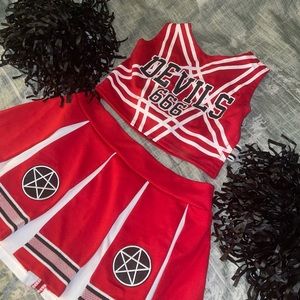 Devil cheerleader costume
